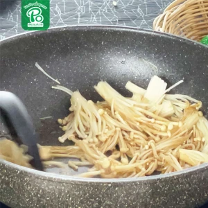 Stir Fried Enoki Mushroom with Oyster Sauce